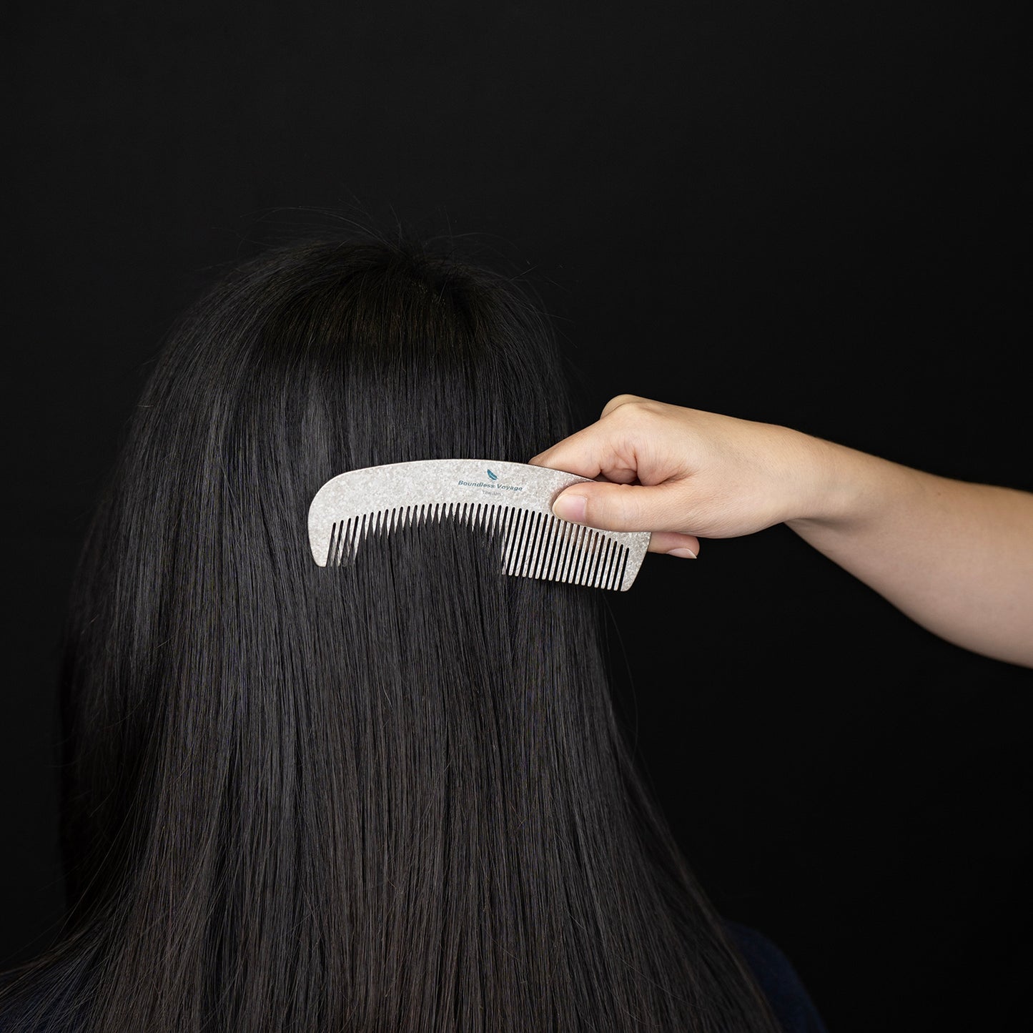 Boundless Voyage Titanium Crescent Comb – Hair & Beard Grooming Comb for Travel, EDC & Everyday Use