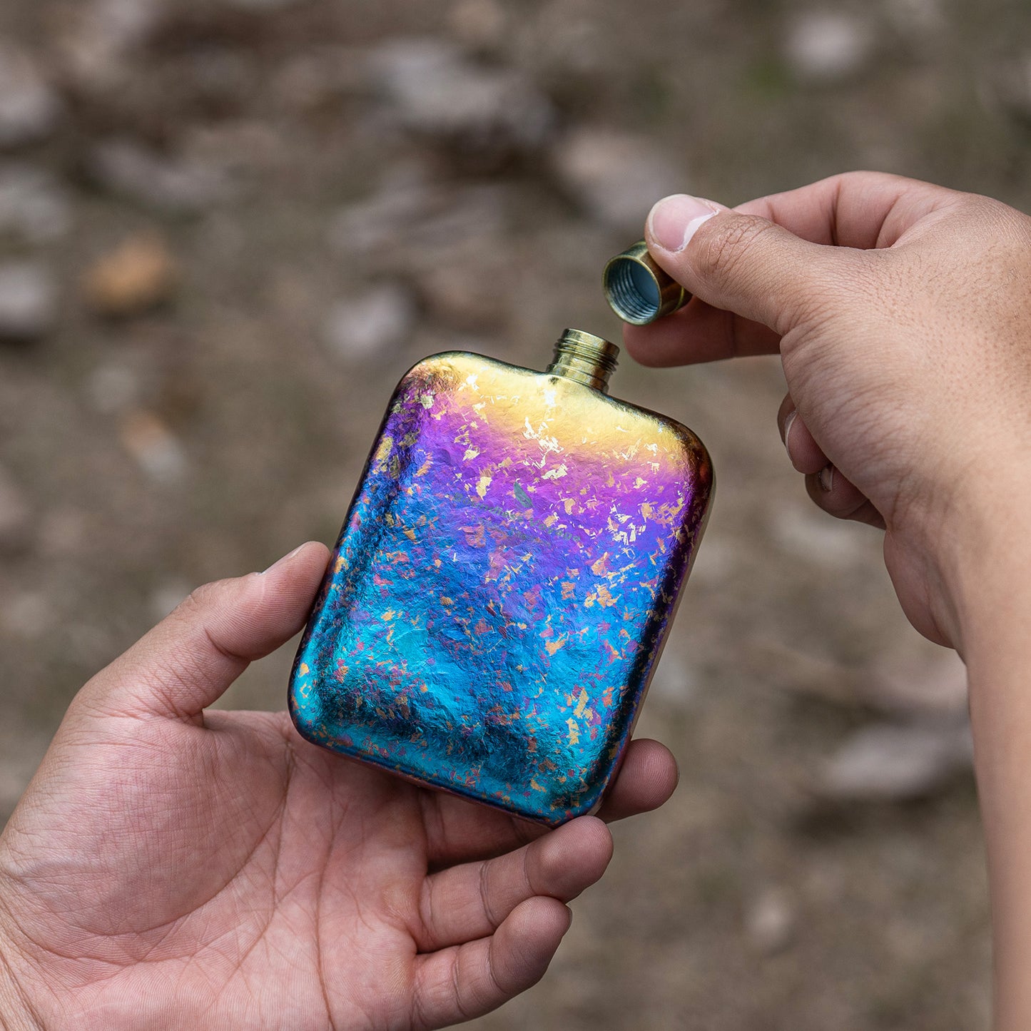 Boundless Voyage Ultralight Titanium Hip Flask | Pocket Size Whiskey & Liquor Bottle | Leakproof & Non-Toxic Metal Flask for Camping, Hiking, EDC & Premium Groomsmen Gifts