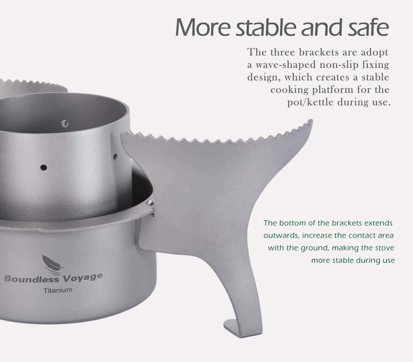 Boundless Voyage Titanium Alcohol Stove with Foldable Stand – Ultralight Spirit Burner for Camping, Backpacking & Outdoor Cooking