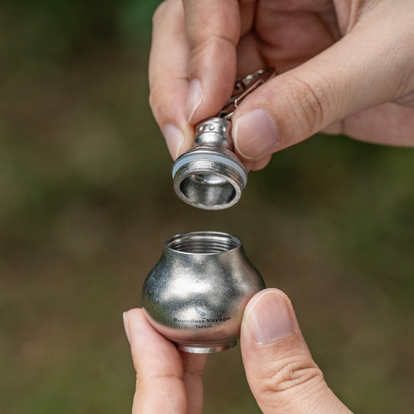Boundless Voyage Titanium Mini Medicine Bottle – Ultralight Waterproof Pill Jar for Travel, EDC & Outdoor Use