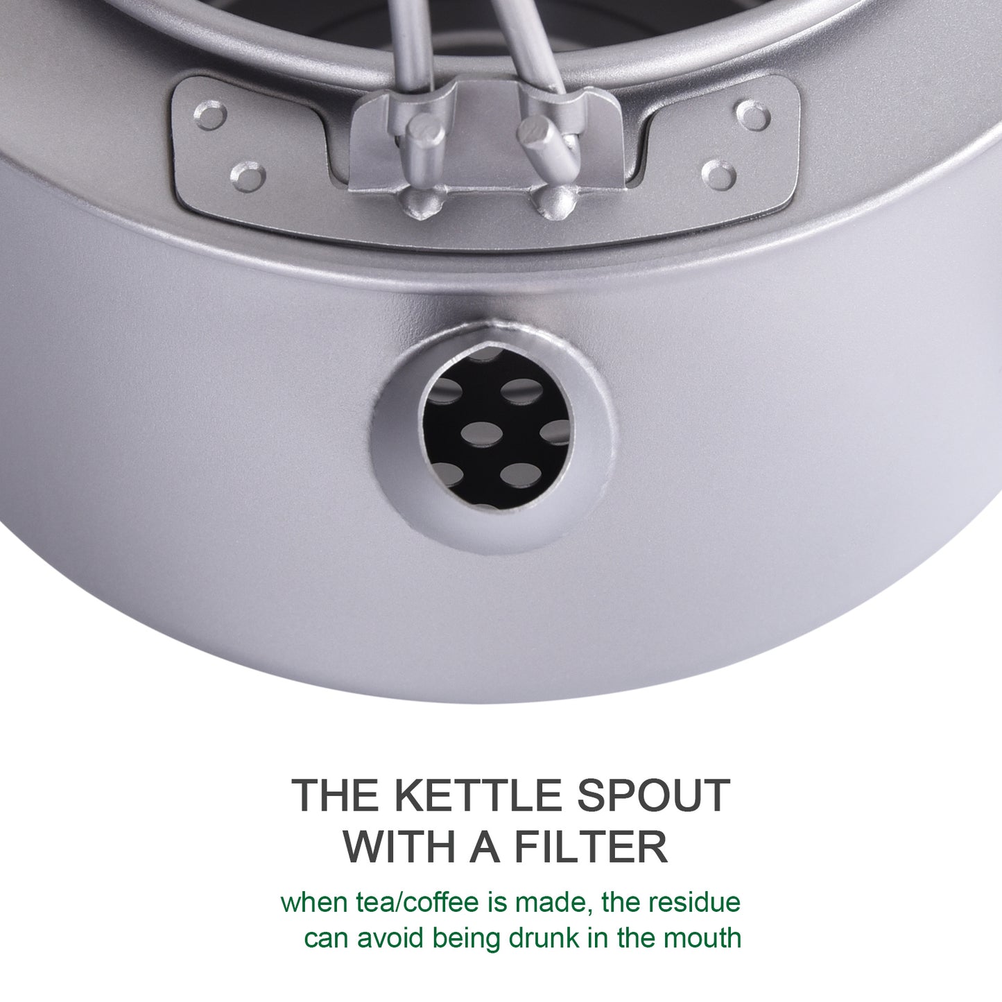 Boundless Voyage 1L Titanium Camping Kettle with Filter – Ultralight Large-Capacity Outdoor Teapot with Folding Handle