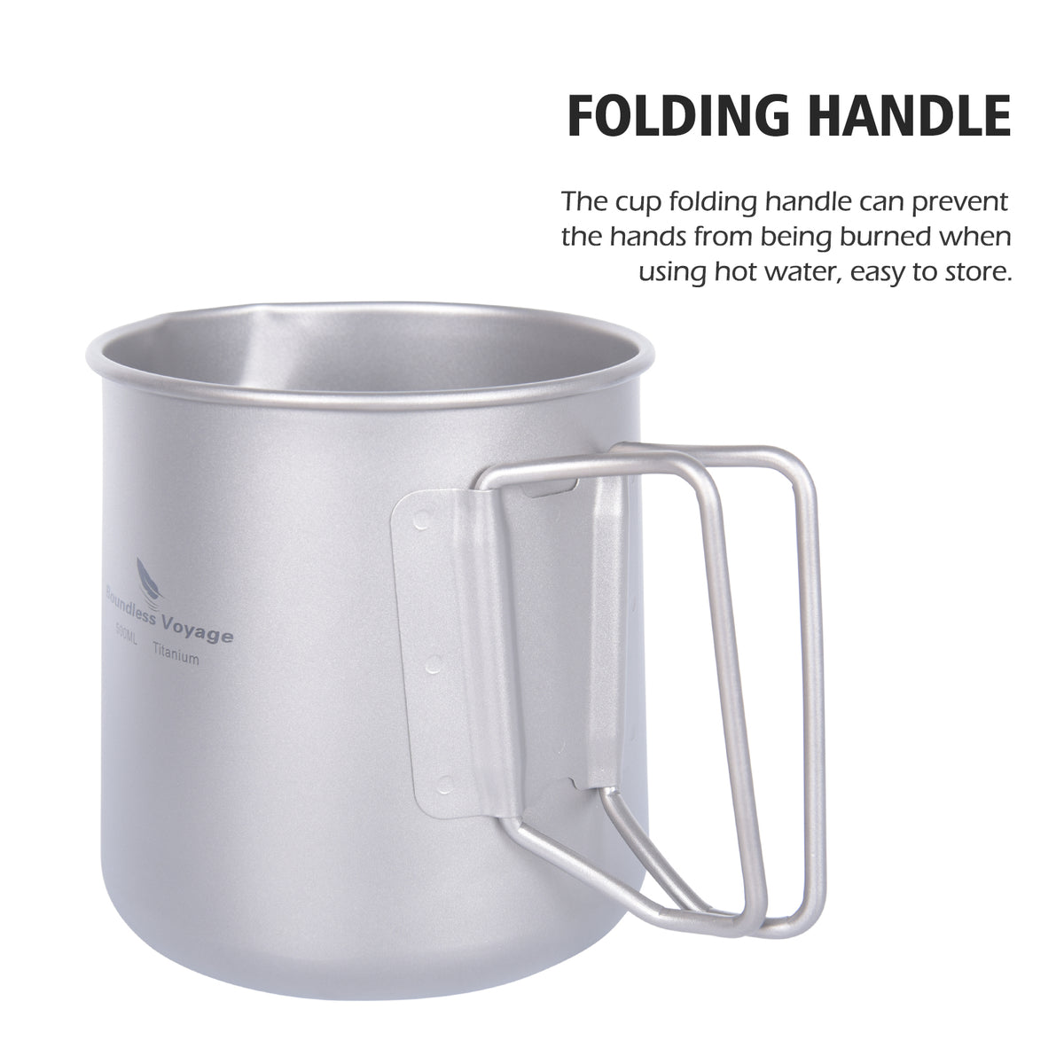 Boundless Voyage 600ml Titanium Camping Cup with Lid & Tea Filter – Ultralight Outdoor Mug for Coffee, Tea & Backpacking