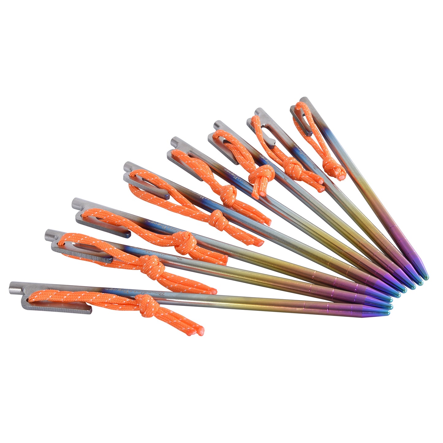Boundless Voyage Colorful Titanium Alloy Tent Stakes – Ultralight Strong Camping Pegs (20cm / 24cm / 30cm / 35cm / 40cm)