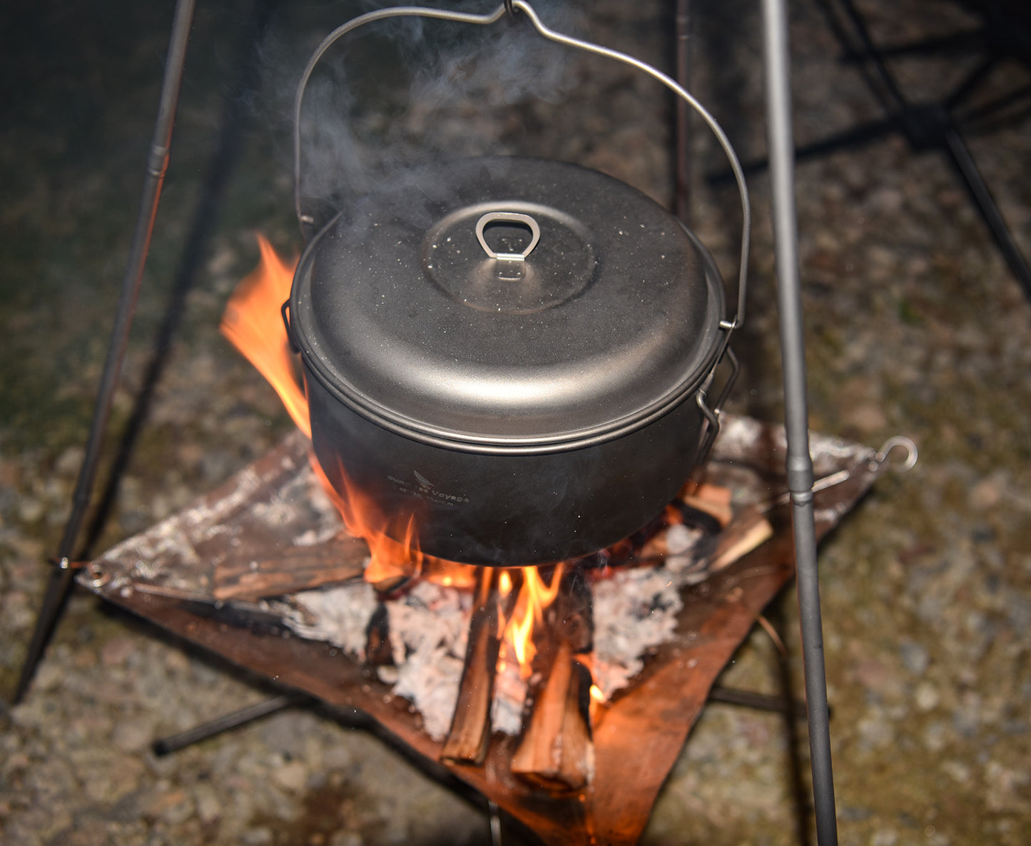 Boundless Voyage 4.5L Titanium Stockpot with Lid – Ultralight Large Camping Cookware, Multifunctional Steamer & Hot Pot for Outdoor Cooking, Hiking & Family Camping