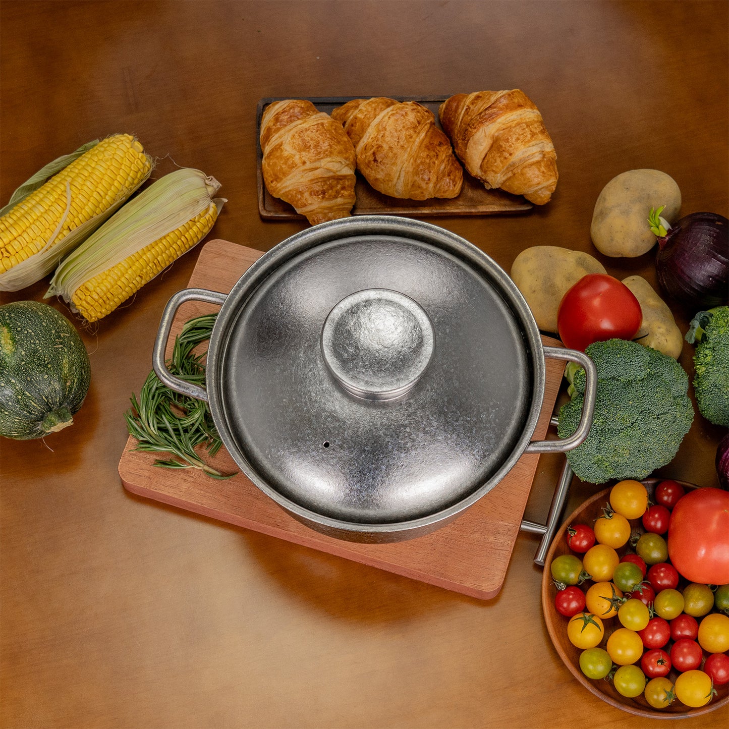 Boundless Voyage 3.5L Titanium Cooking Pot – Heavy-Duty Thick-Wall Stock Pot with Vented Lid for Home Kitchen & Outdoor Cooking