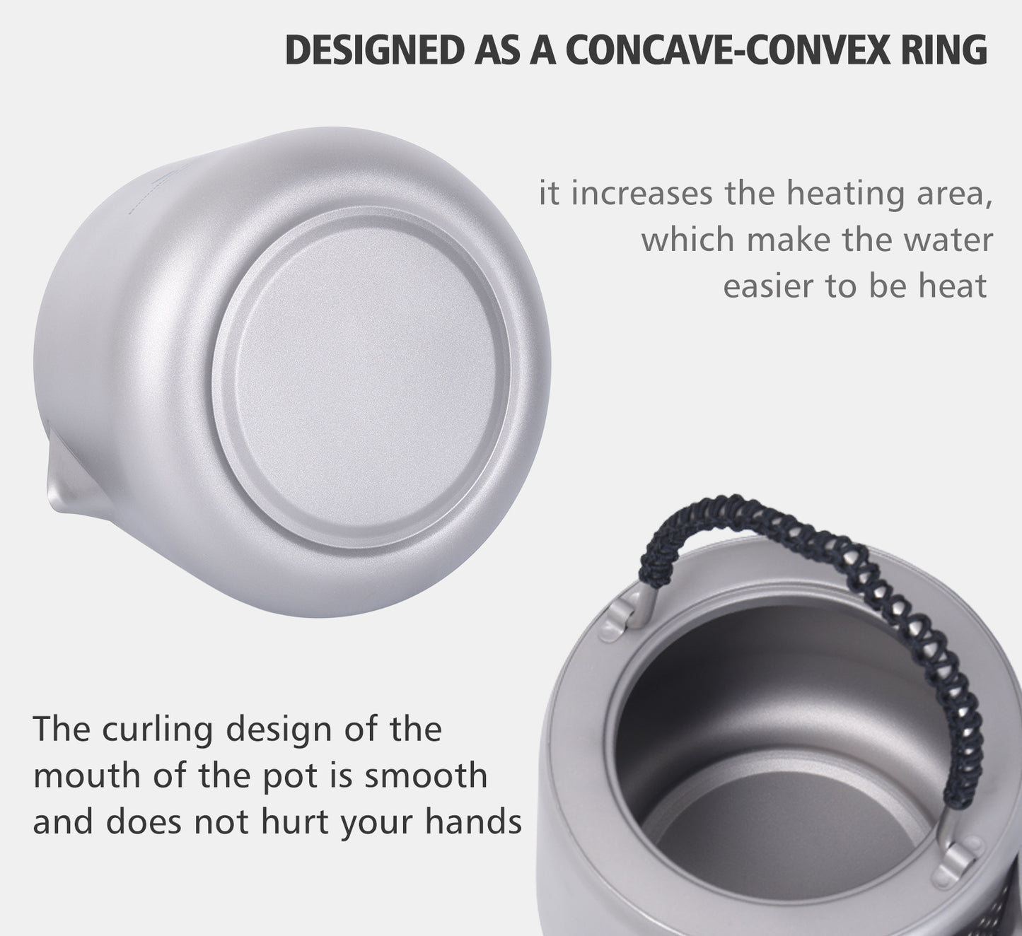 Boundless Voyage 1.4L Ultralight Titanium Kettle with Filter | Anti-Scald Handle & Lid | Perfect for Camping, Hiking, Tea & Coffee