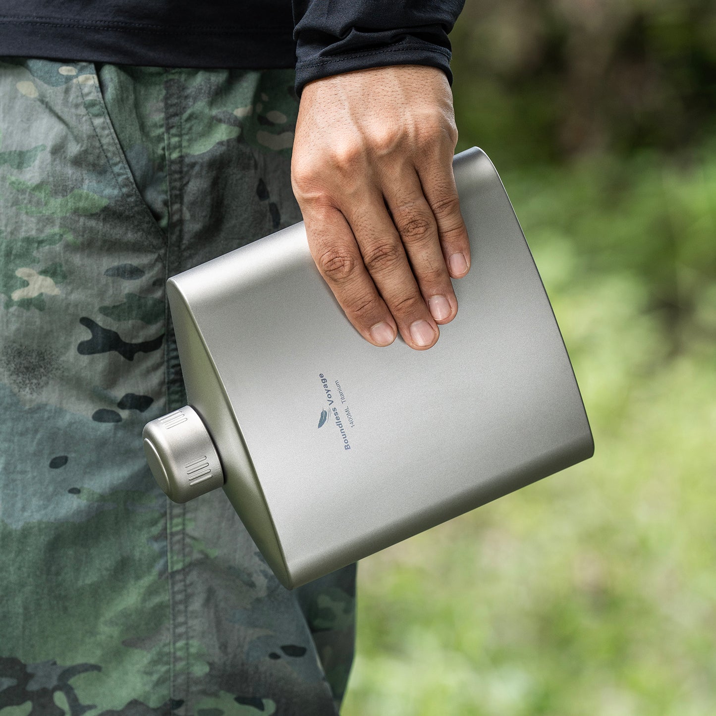 Boundless Voyage Titanium Water Bottle 1.4L – Leak-Proof Anti-Slip Cap, Ultra-Lightweight & Durable, Ideal for Camping, Hiking & Everyday Use