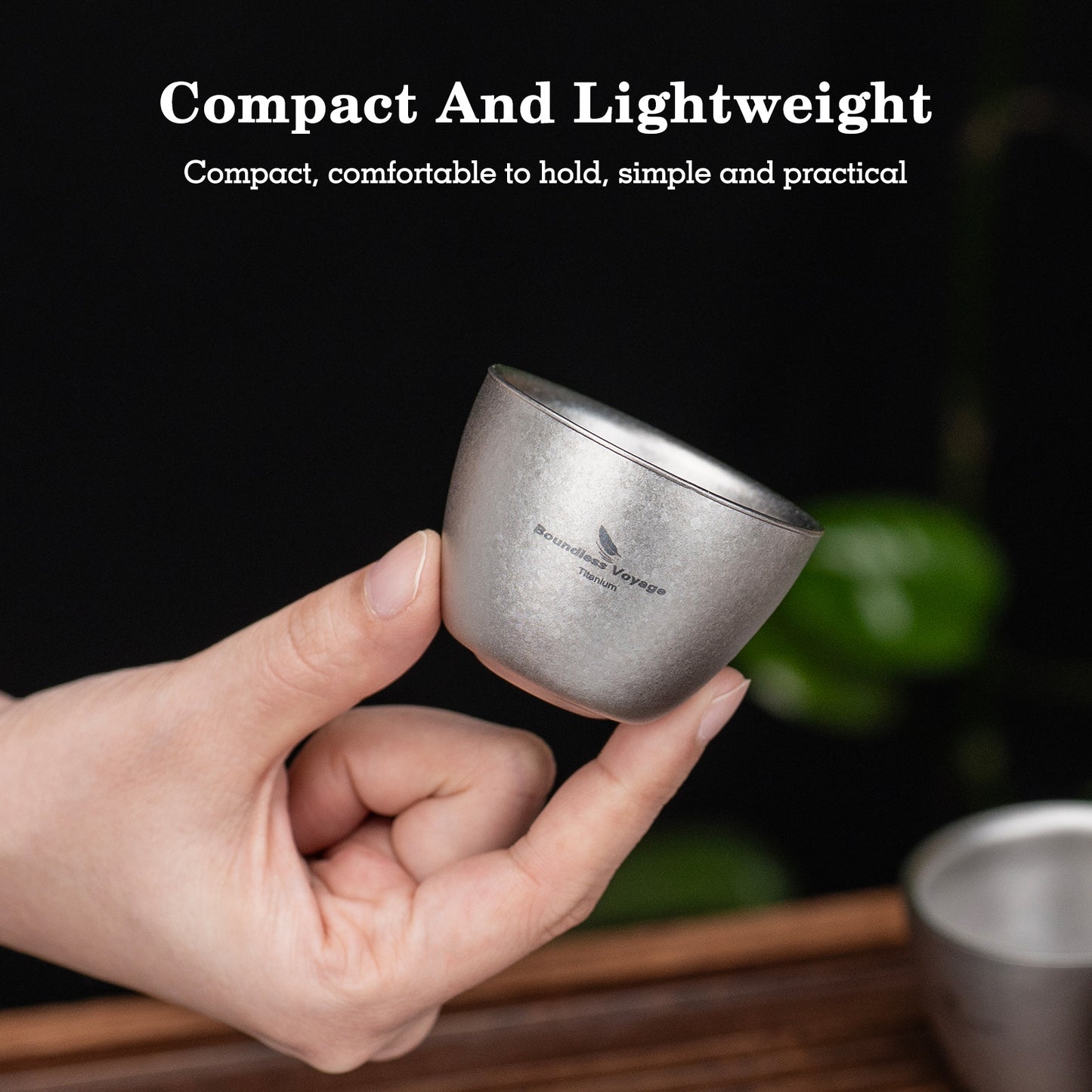 Boundless Voyage 40ml Double-Wall Titanium Sake Cup – Ultralight Insulated Shot Mug, TA1 Titanium Mini Cup for Whiskey, Tea & Outdoor Camping