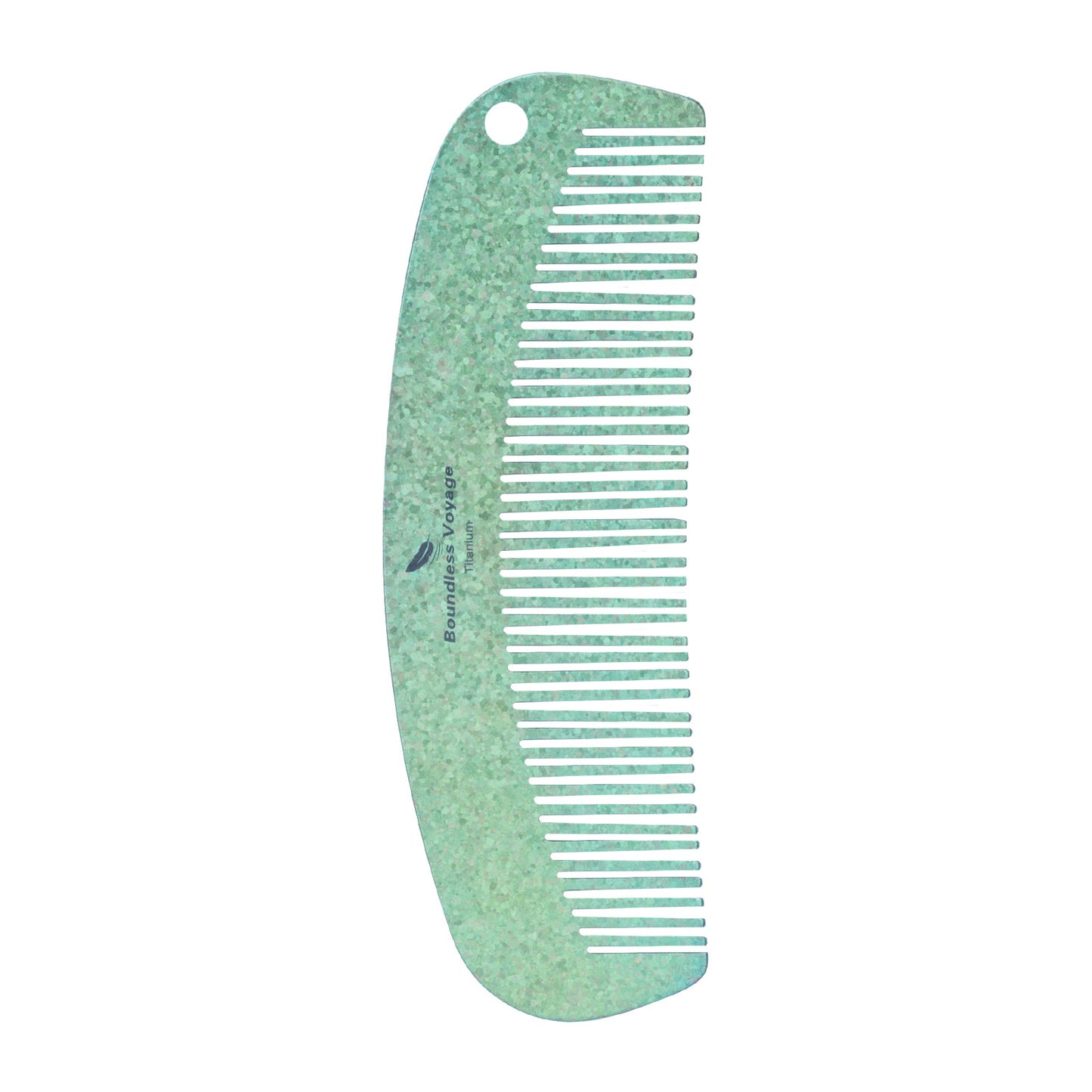 Boundless Voyage Titanium Crescent Comb – Hair & Beard Grooming Comb for Travel, EDC & Everyday Use