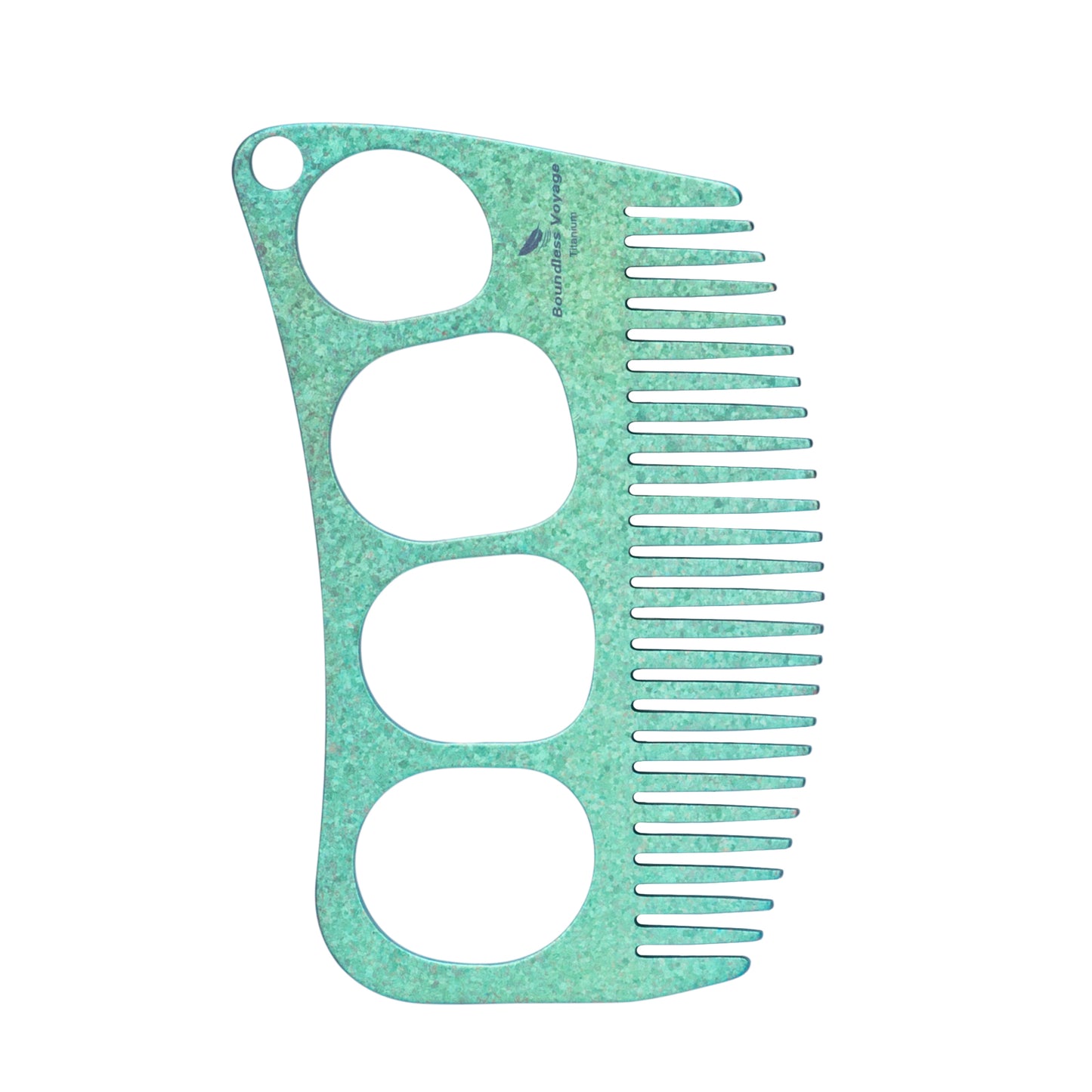 Boundless Voyage Titanium Crescent Hair & Beard Comb – Lightweight Unisex Grooming Tool for Home & Travel