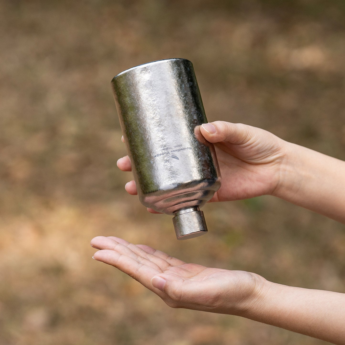 Boundless Voyage 500ml Pure Titanium Hip Flask | Ultralight Leakproof Whiskey & Spirit Bottle | Coating-Free Healthy Liquor Flask for Camping, Hiking & Travel