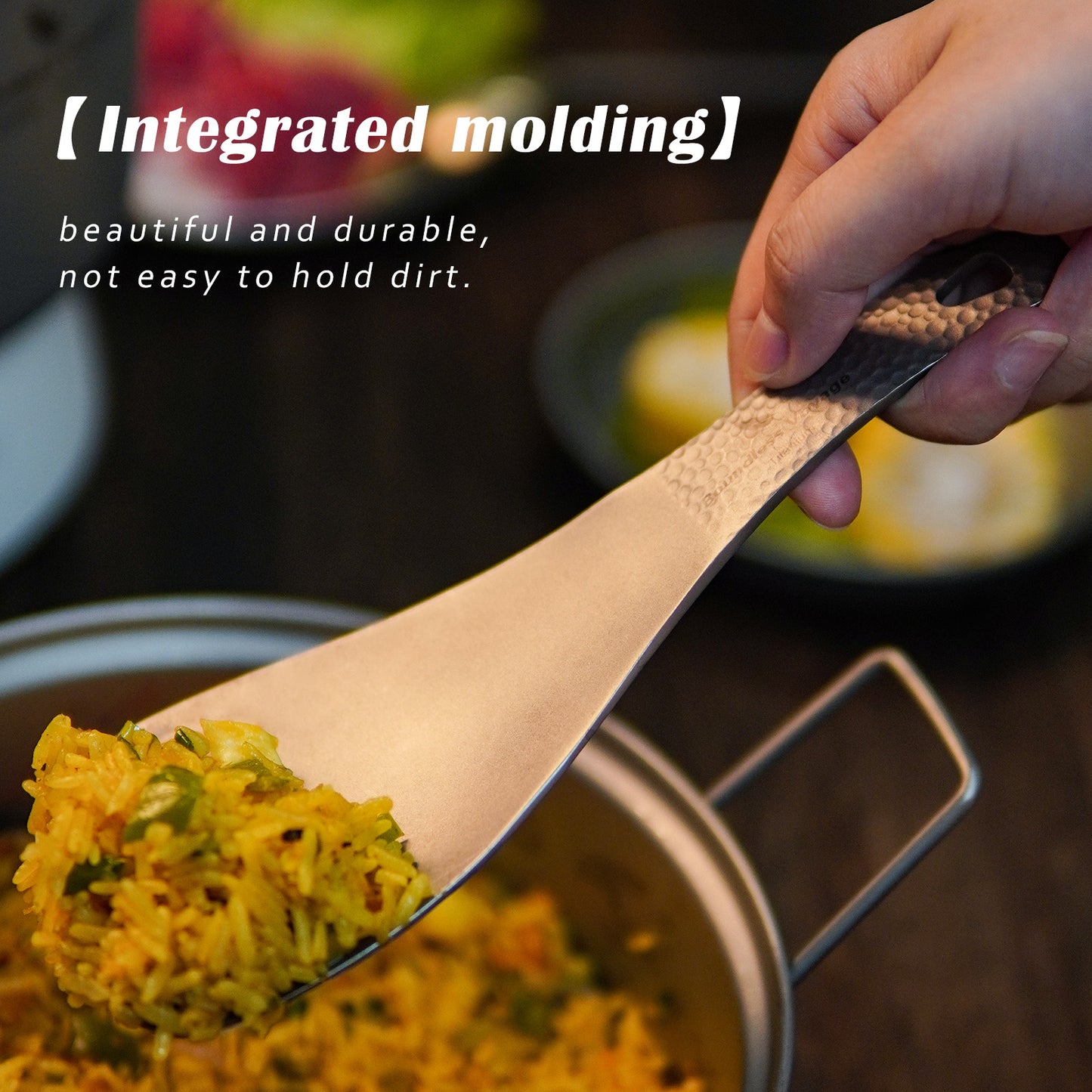 Boundless Voyage Titanium Rice Spoon Pure Titanium Thickened Rice Paddle for Camping, Outdoor Cooking & Home Kitchen
