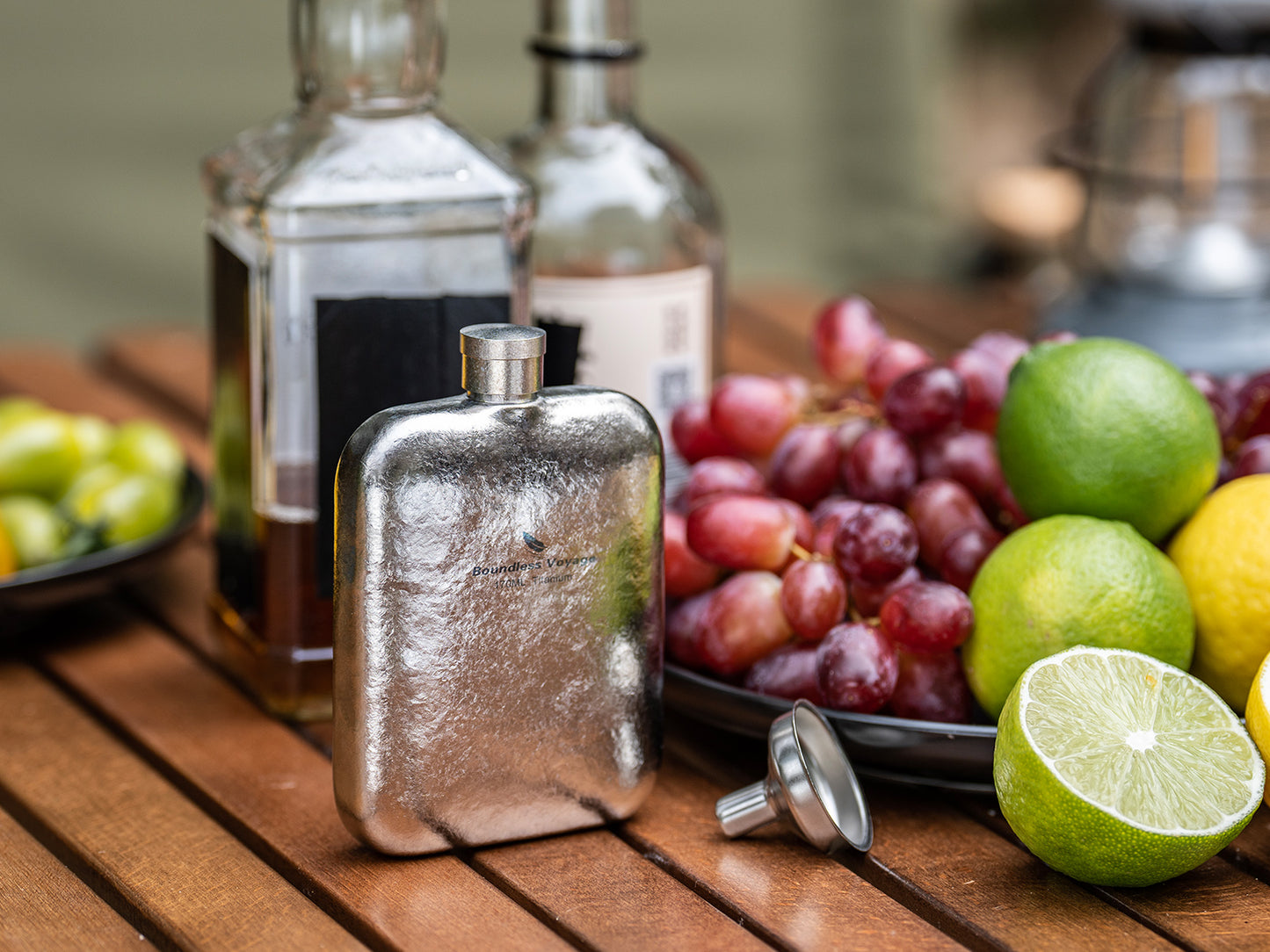 Boundless Voyage Titanium Hip Flask – Ultralight Pocket Liquor Bottle for Whiskey, Vodka, Wine | Outdoor Travel Drinkware