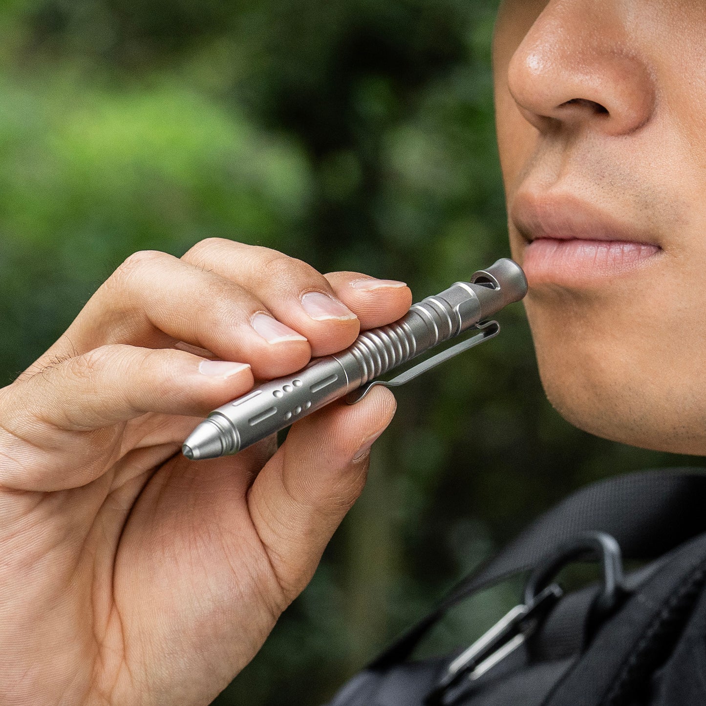 Boundless Voyage Titanium Multifunctional Pen – 3-in-1 Outdoor Emergency Tool with Whistle & Car Window Breaker