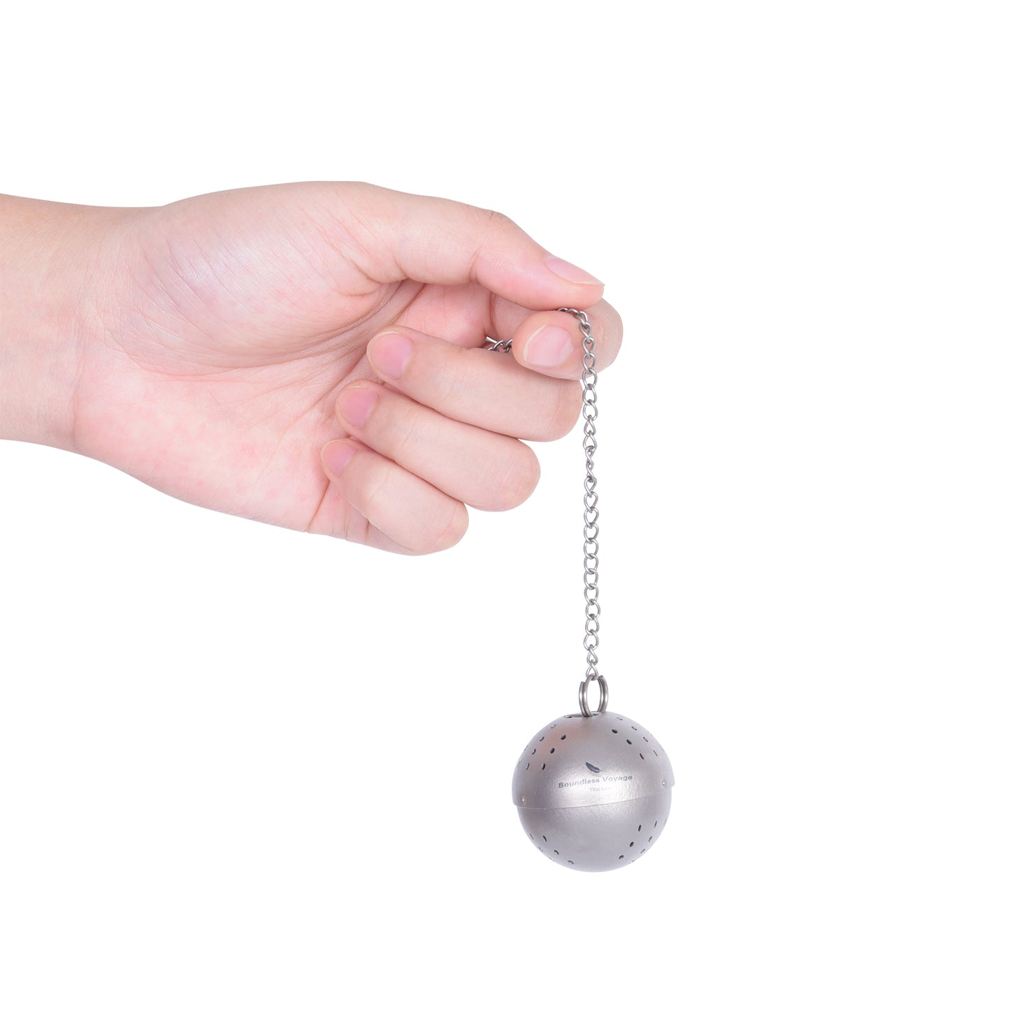 Boundless Voyage 10g Ultralight Titanium Tea Ball Infuser | Extra Fine Mesh Tea Steeper with Extended Chain | Rust-Proof Portable Filter for Loose Leaf Tea