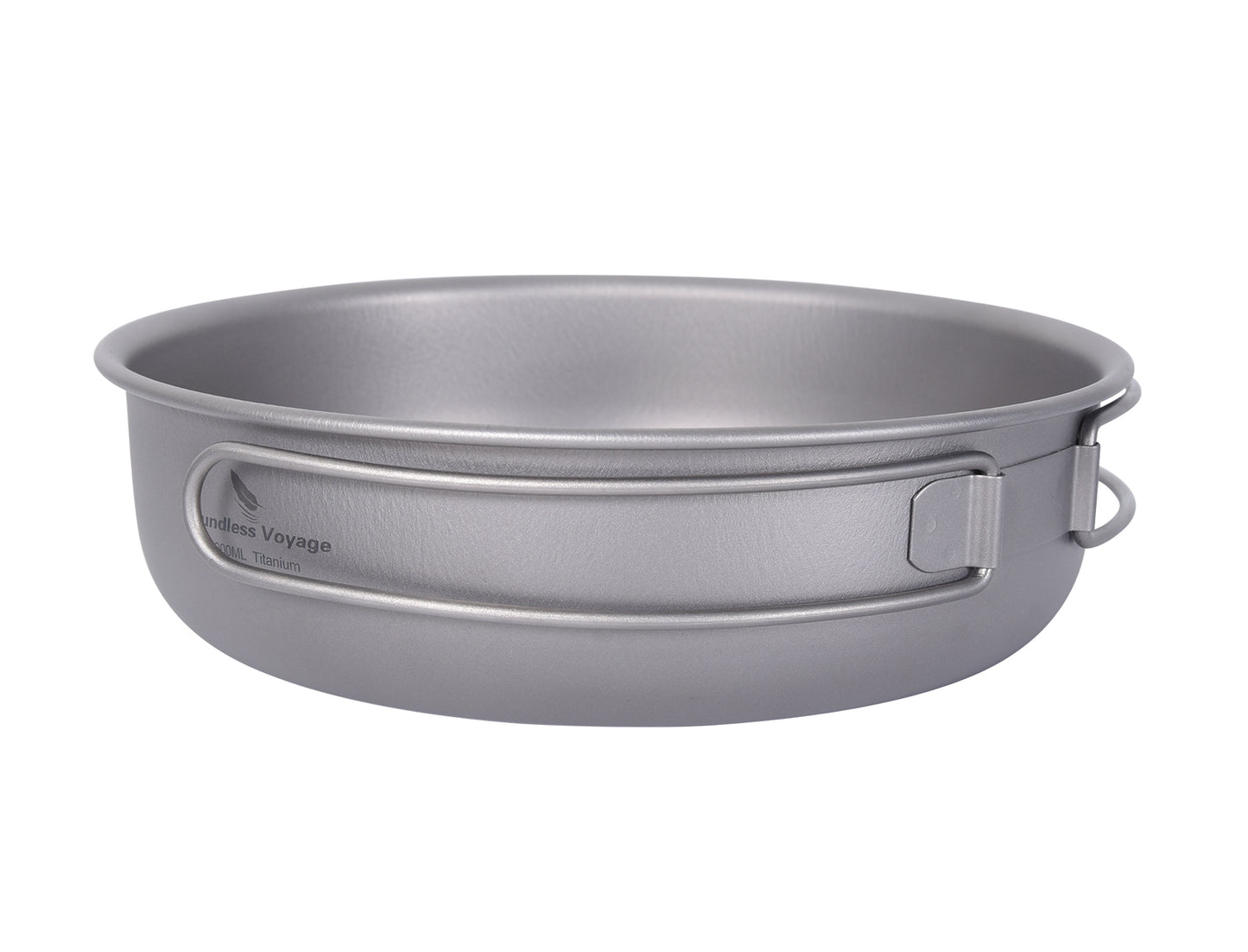 Boundless Voyage Titanium Frying Pan with Folding Handles & Lid – Ultralight Outdoor Camping Skillet & Griddle | Durable, Portable & Eco-Friendly Tableware