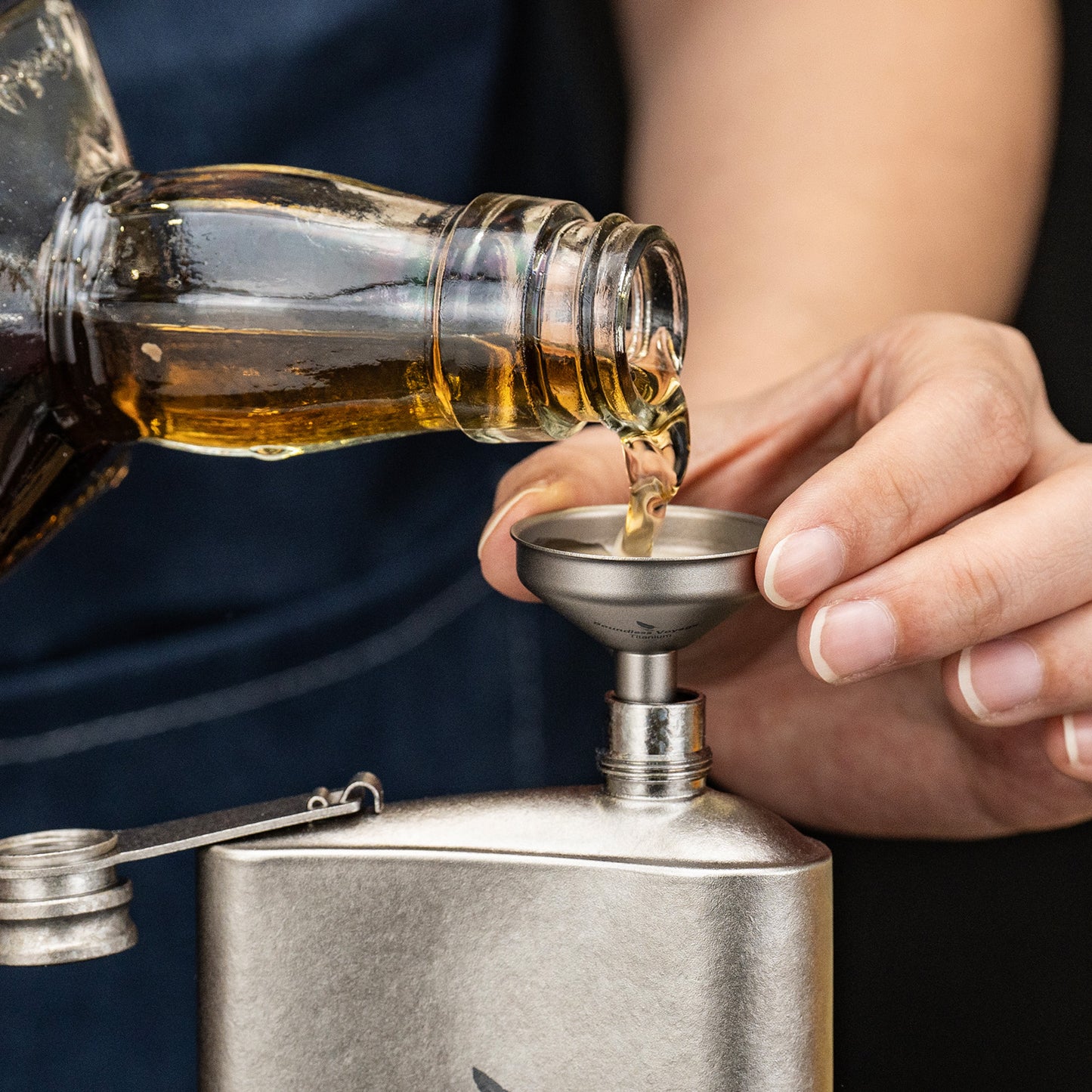 Boundless Voyage Titanium Funnel Ultralight Food-Grade Pouring Tool for Camping  Travel & Home Use