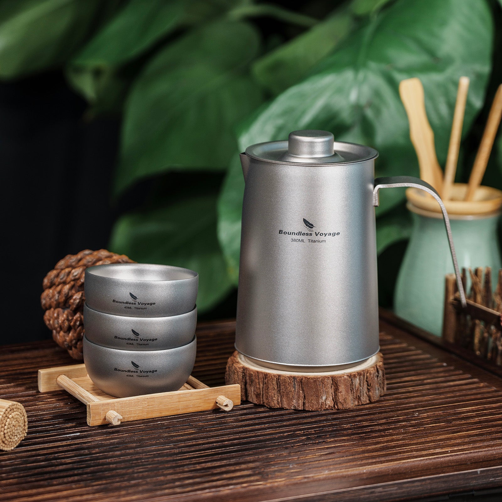 Boundless Voyage 380ml Titanium Teapot Set | 136g Ultralight