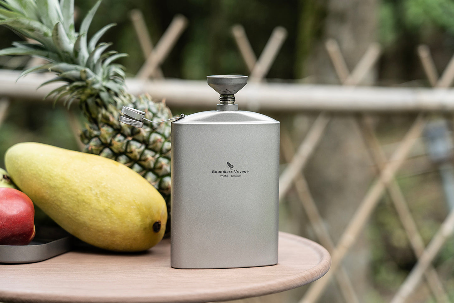 Boundless Voyage 250ml Titanium Flask with Carry Bag – Ultralight 8.5oz Pocket Liquor Bottle, Pure TA1 Titanium Hip Flask, Leakproof Travel Flask for Camping, Hiking & Gifts