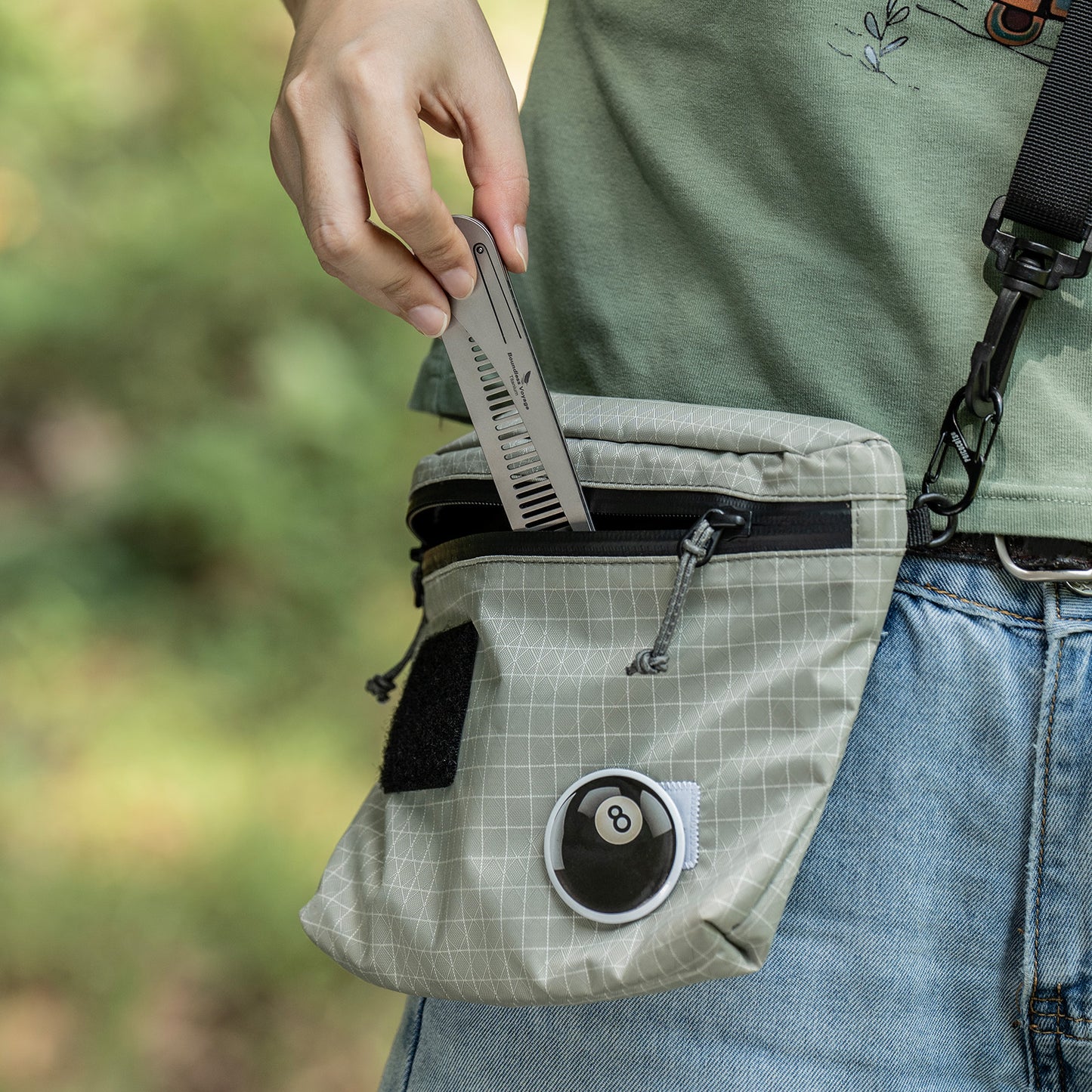 Boundless Voyage Titanium Foldable Comb – Portable EDC Pocket Comb for Travel, Camping & Everyday Grooming