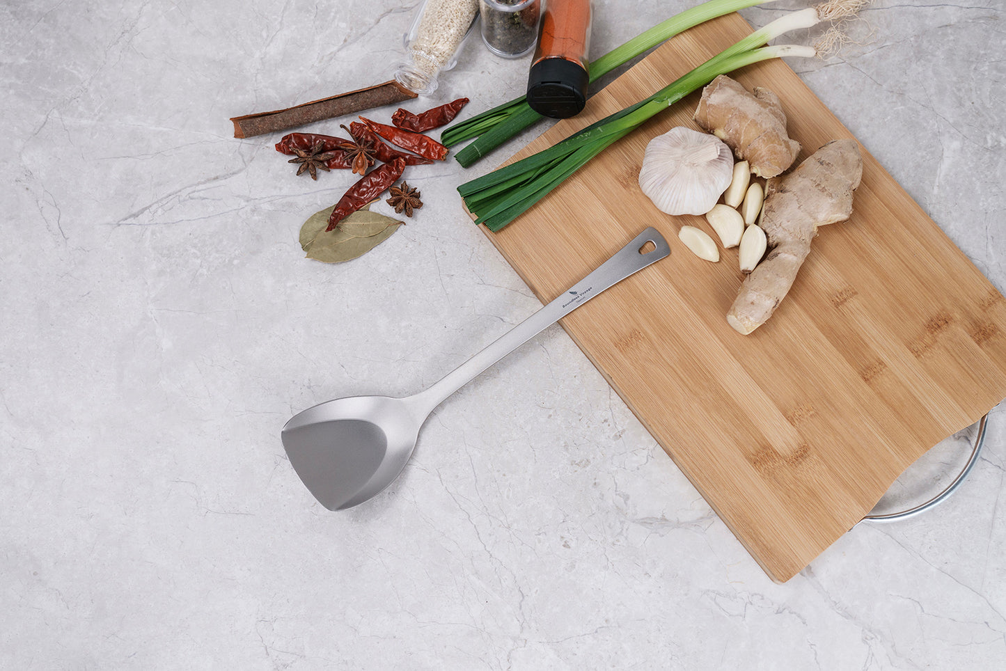 Boundless Voyage Titanium Spatula Food Turner – Lightweight Cooking Utensil for Camping, Travel & Home Kitchen