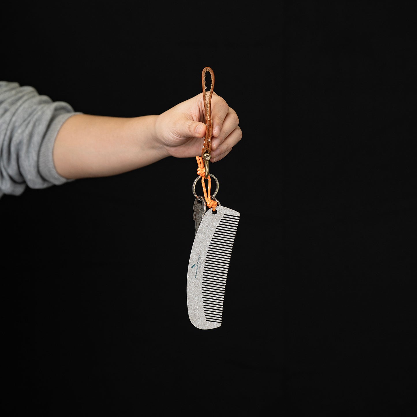 Boundless Voyage Titanium Crescent Comb – Hair & Beard Grooming Comb for Travel, EDC & Everyday Use