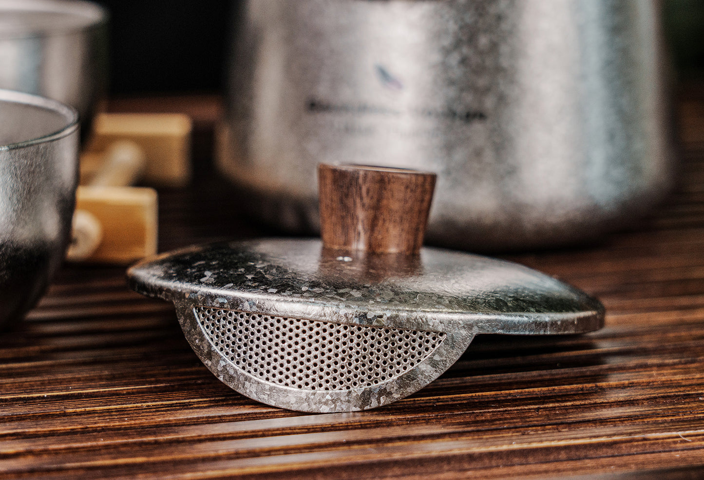 Boundless Voyage 150ml Titanium Double-Layer Tea Set | 109g Ultralight Mini Teapot & 30ml Cup | Insulated Anti-Scald Travel Tea Maker for Camping