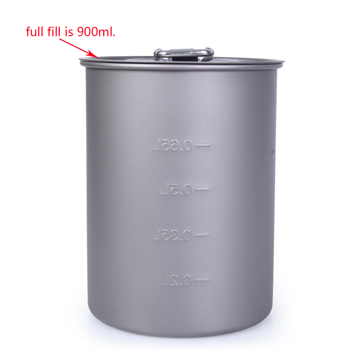 Boundless Voyage Outdoor Titanium Pot with Lid Folding Handle Ultralight Portable Camping Hiking Picnic Water Rice Food Bowl Cup Mug