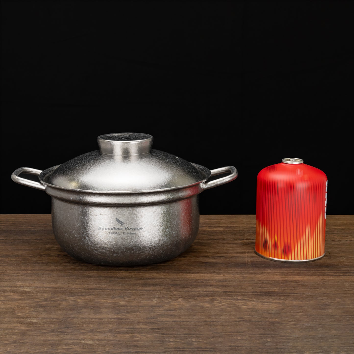 Boundless Voyage 3.5L Titanium Cooking Pot – Heavy-Duty Thick-Wall Stock Pot with Vented Lid for Home Kitchen & Outdoor Cooking