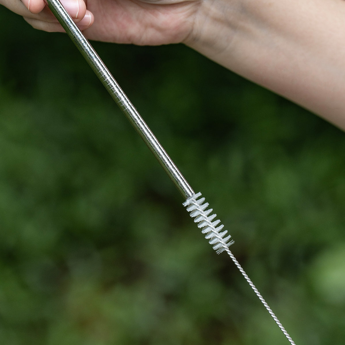 Boundless Voyage Titanium Straw 215mm – TA1 Pure Titanium Reusable Straight Straw with Cleaning Brush & Carry Bag