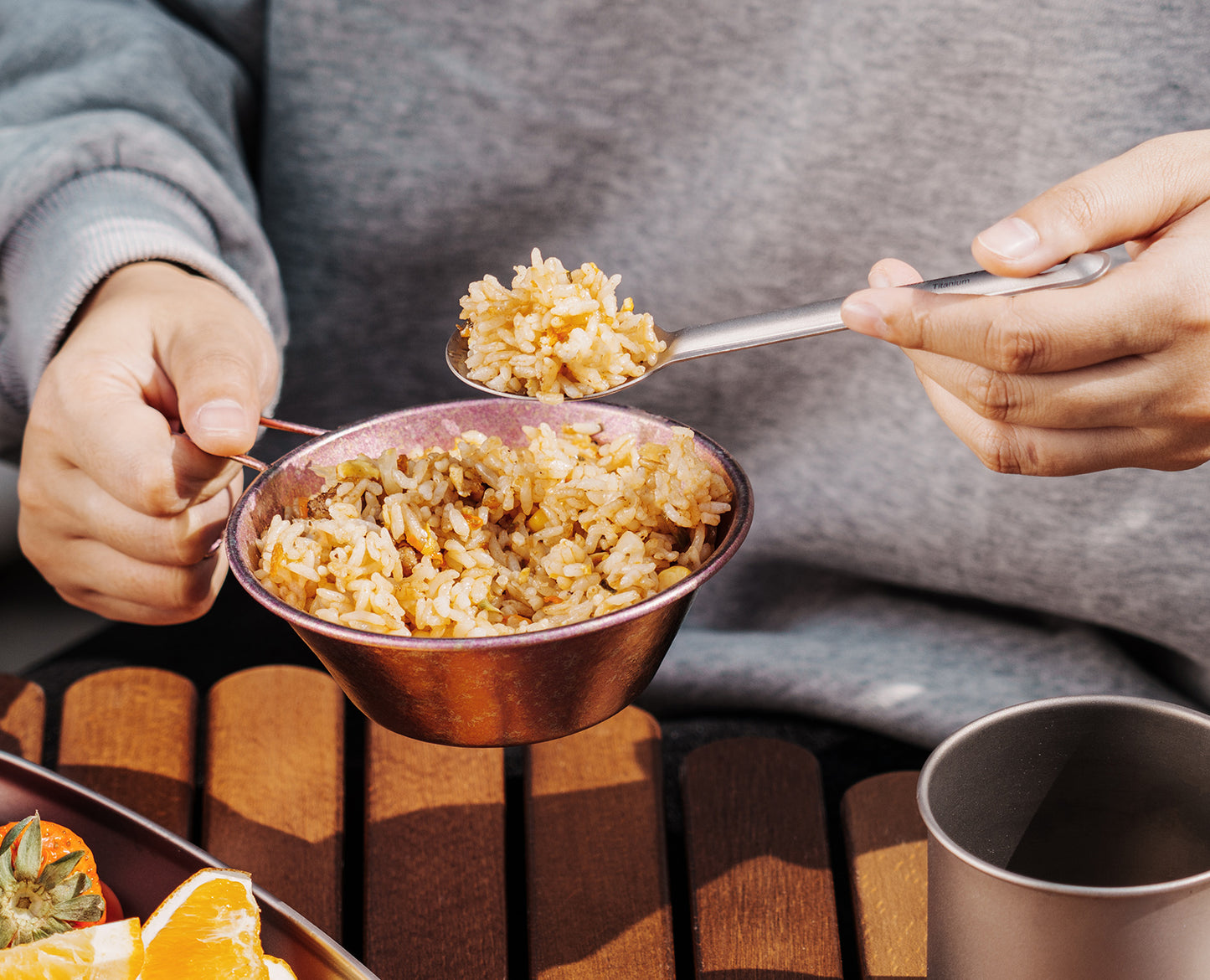 Boundless Voyage Titanium Spoon 16.7cm – Ultralight Camping Spoon with Storage Bag for Travel, Outdoor & Everyday Dining