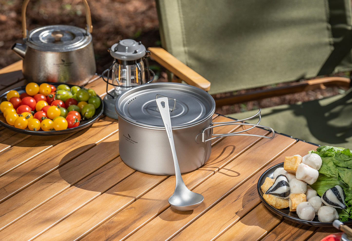 Boundless Voyage Titanium Soup Spoon – Ultralight Camping Tableware for Hiking, Travel & Outdoor Dining