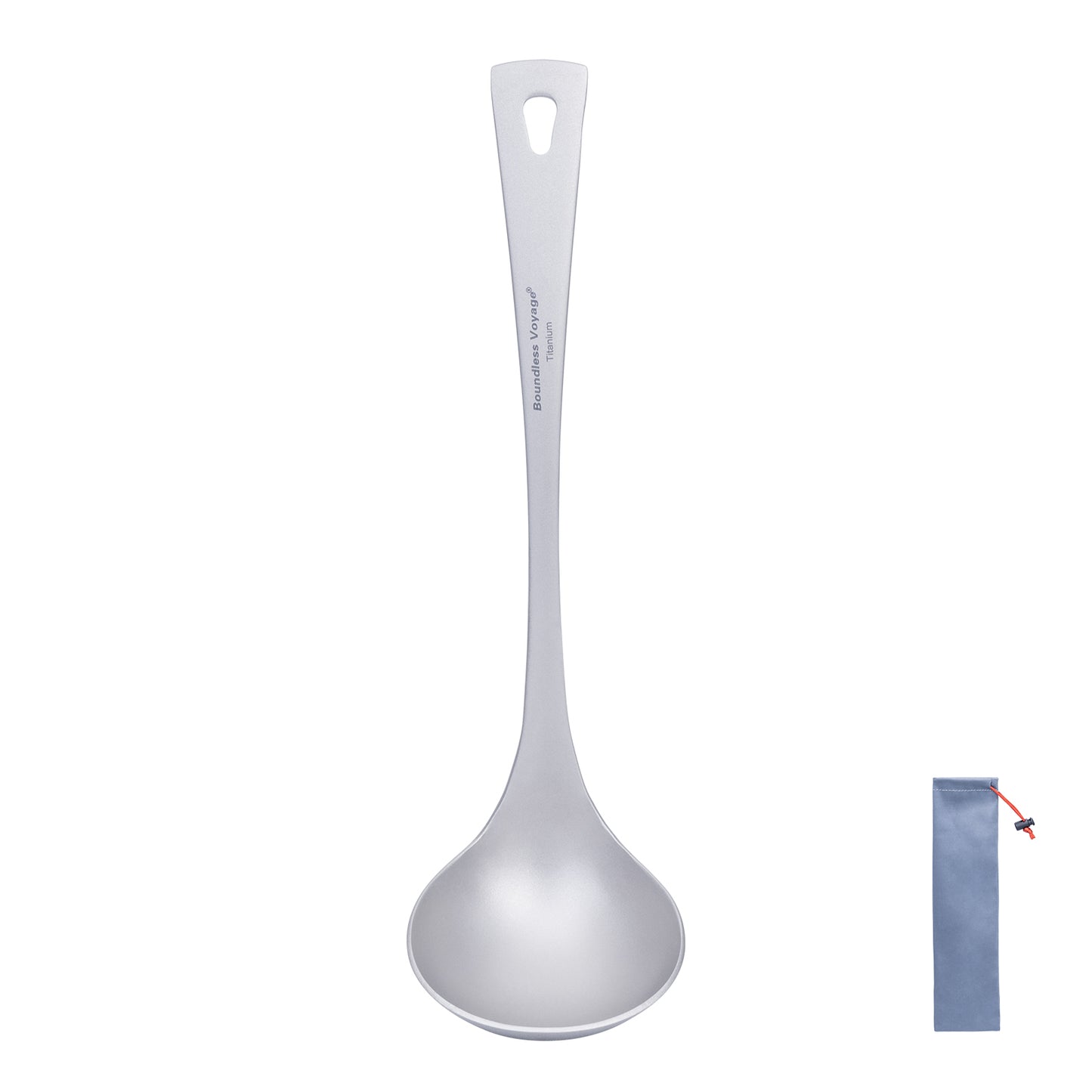 Boundless Voyage Titanium Soup Spoon – Ultralight Camping Tableware for Hiking, Travel & Outdoor Dining
