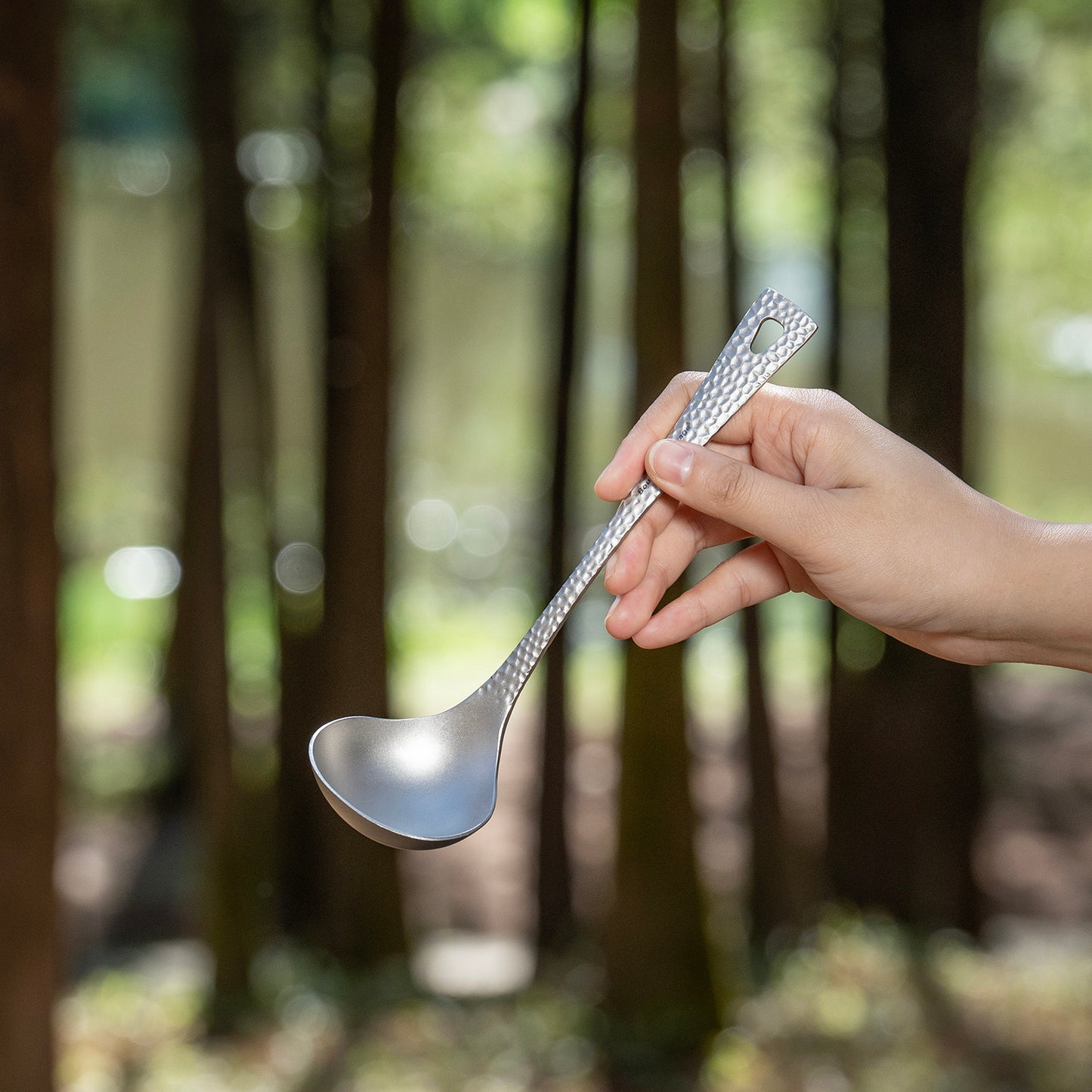 Boundless Voyage Titanium Soup Spoon – Ultralight Camping Spoon with Embossed Handle for Hiking & Outdoor Dining