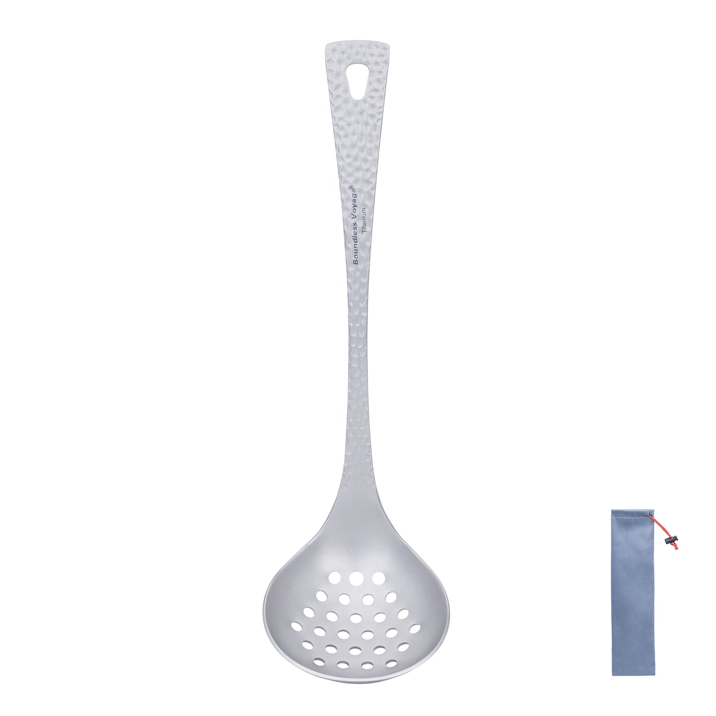 Boundless Voyage Titanium Skimmer Spoon – Ultralight Camping Slotted Spoon for Cooking, Frying & Outdoor Dining