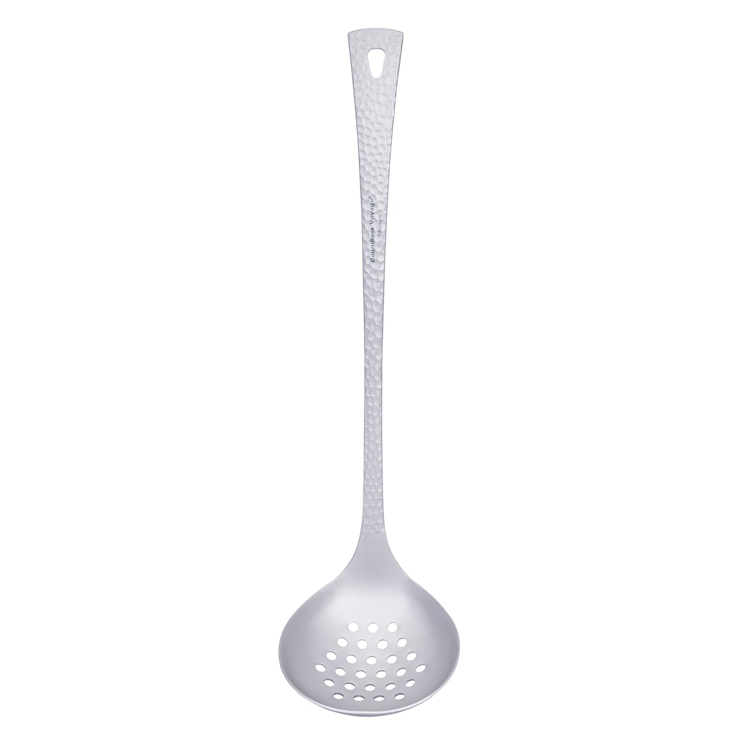 Boundless Voyage Titanium Skimmer Spoon Lightweight Cooking Skimmer Ladle with Long Handle Food Strainer Colander Kitchen Tools