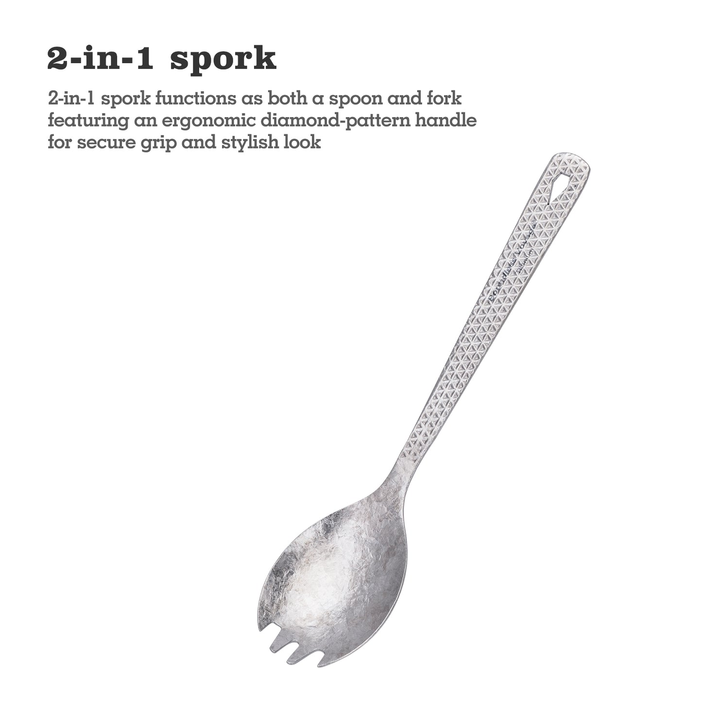 Boundless Voyage Titanium 2-in-1 Spork – Ultralight Camping & Travel Cutlery Non-Coated & Dishwasher Safe