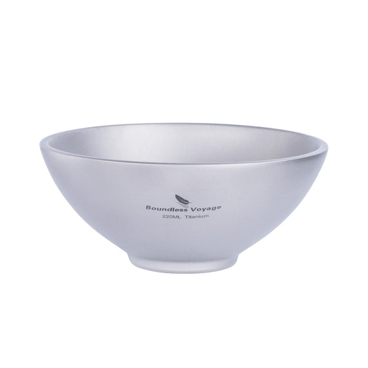 Boundless Voyage 220ml Titanium Double-Wall Bowl – Insulated Camping Soup & Snack Bowl for Adults, Kids & Outdoor Dining