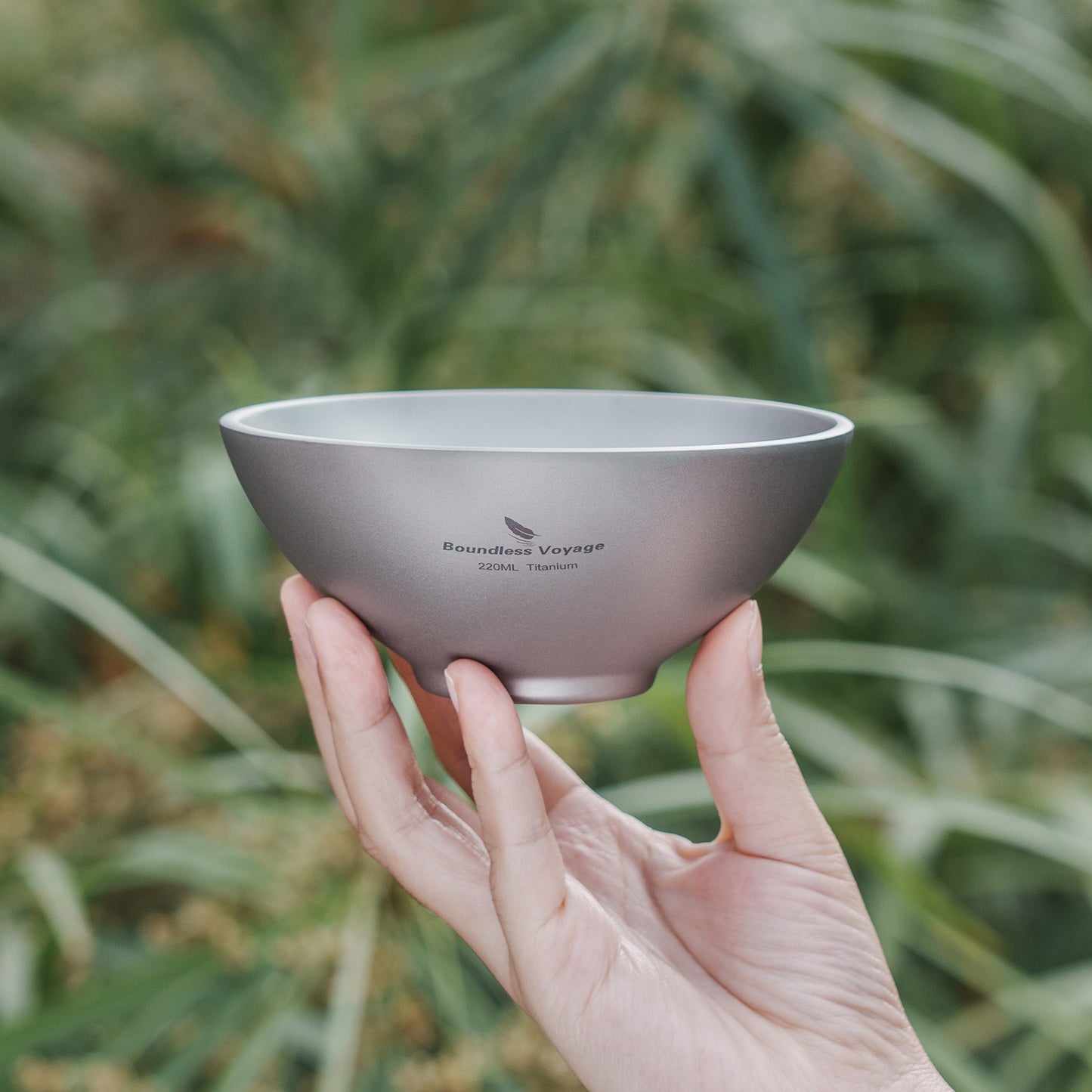 Boundless Voyage 220ml Titanium Double-Wall Bowl – Insulated Camping Soup & Snack Bowl for Adults, Kids & Outdoor Dining