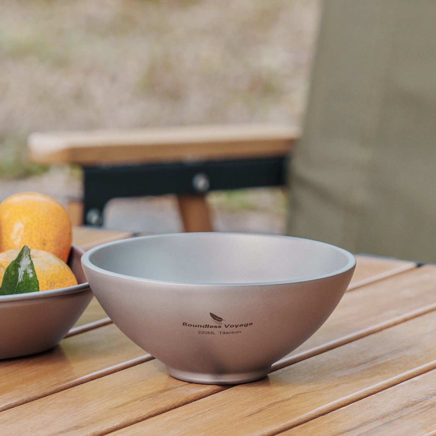 Boundless Voyage 220ml Titanium Double-Wall Bowl – Insulated Camping Soup & Snack Bowl for Adults, Kids & Outdoor Dining