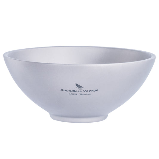 Boundless Voyage 450ml Titanium Double-Wall Bowl – Insulated Camping Rice, Soup & Salad Bowl for Outdoor Dining, Travel & Everyday Use