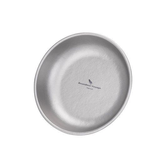 Boundless Voyage Titanium Camping Plate 150ml – Portable Ultralight Dining Bowl for Outdoor Meals & Travel