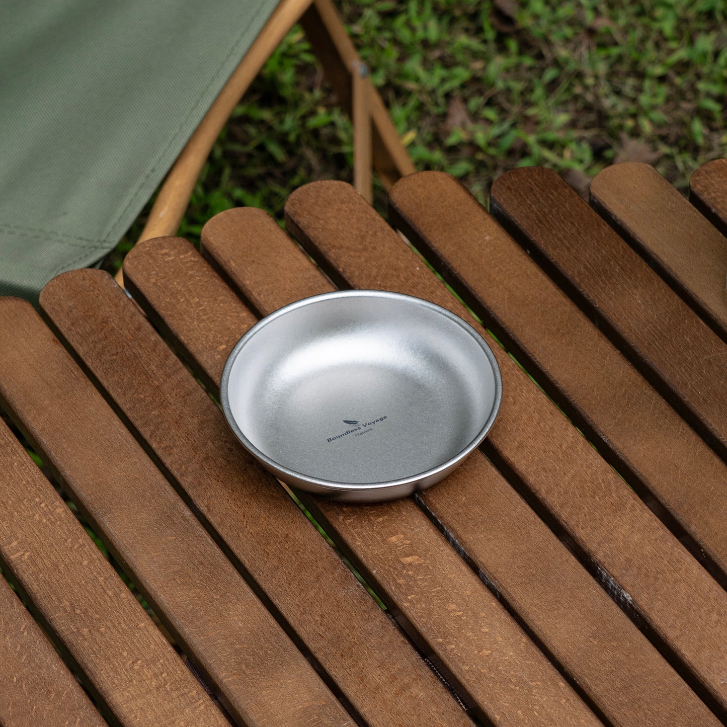Boundless Voyage Titanium Camping Plate 150ml – Portable Ultralight Dining Bowl for Outdoor Meals & Travel