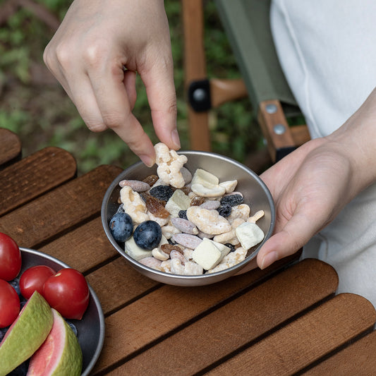 Boundless Voyage Titanium Camping Plate 150ml – Portable Ultralight Dining Bowl for Outdoor Meals & Travel