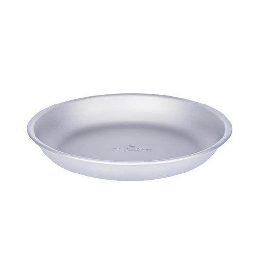 Boundless Voyage Titanium Camping Plate 7.6" – Ultralight Round Dinner Plate with Mesh Bag for Hiking, Backpacking & Outdoor Dining