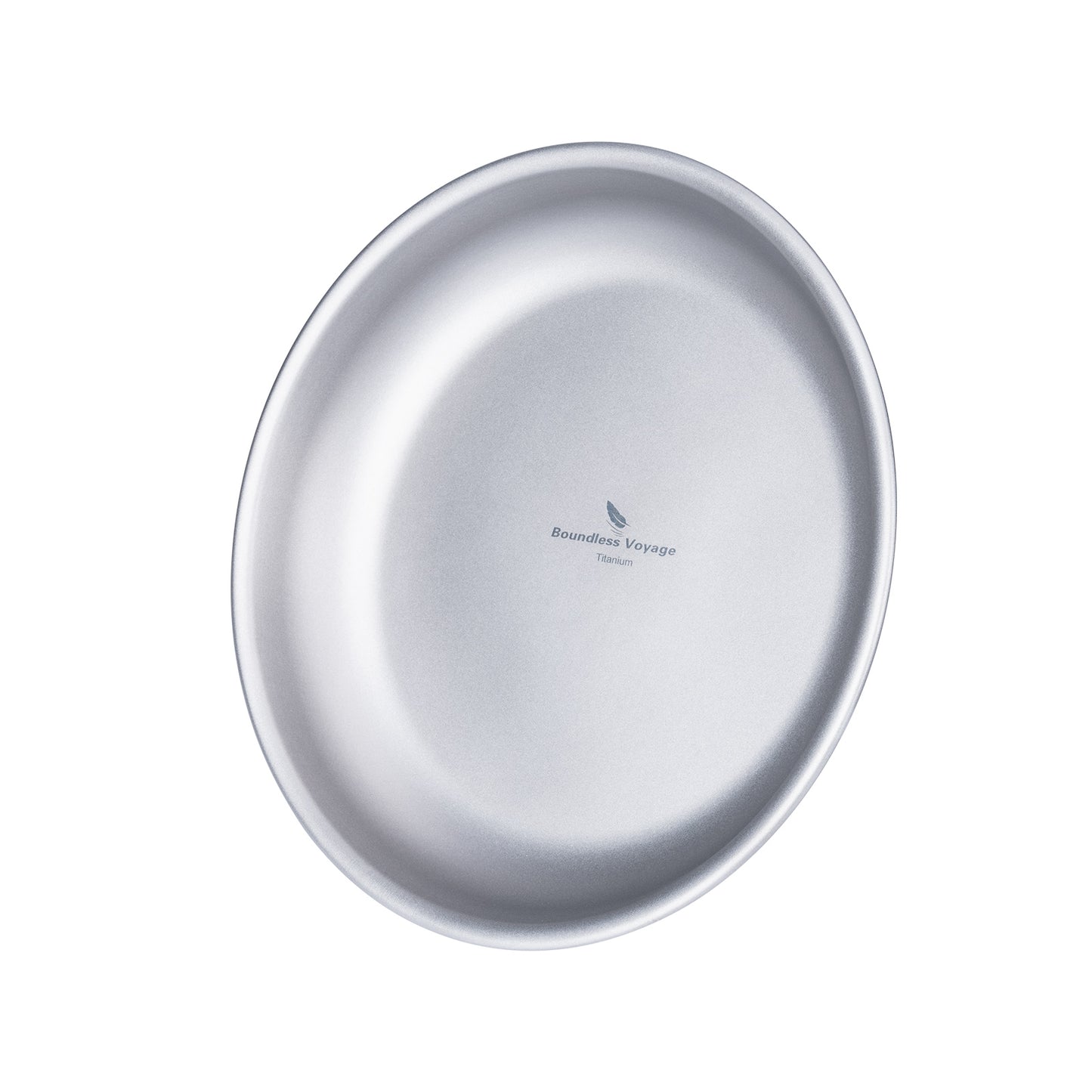 Boundless Voyage Titanium Camping Plate 7.6" – Ultralight Round Dinner Plate with Mesh Bag for Hiking, Backpacking & Outdoor Dining