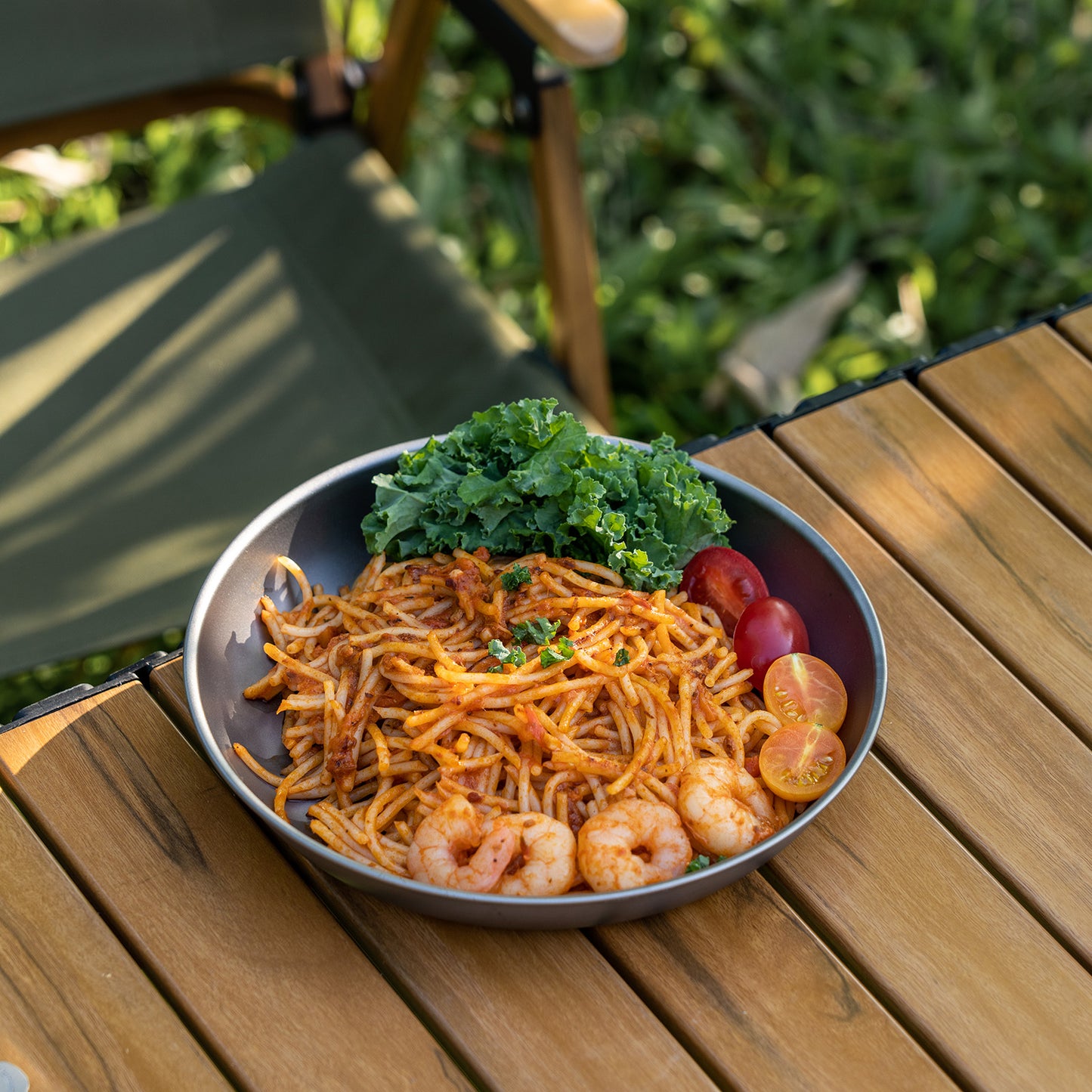 Boundless Voyage Titanium Camping Plate 8" – Ultralight Large Dinner Plate with Mesh Bag for Hiking, Backpacking & Outdoor Dining