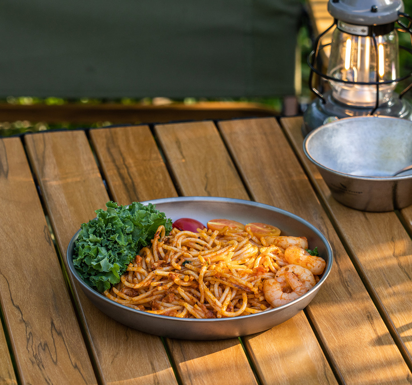 Boundless Voyage Titanium Camping Plate 8" – Ultralight Large Dinner Plate with Mesh Bag for Hiking, Backpacking & Outdoor Dining