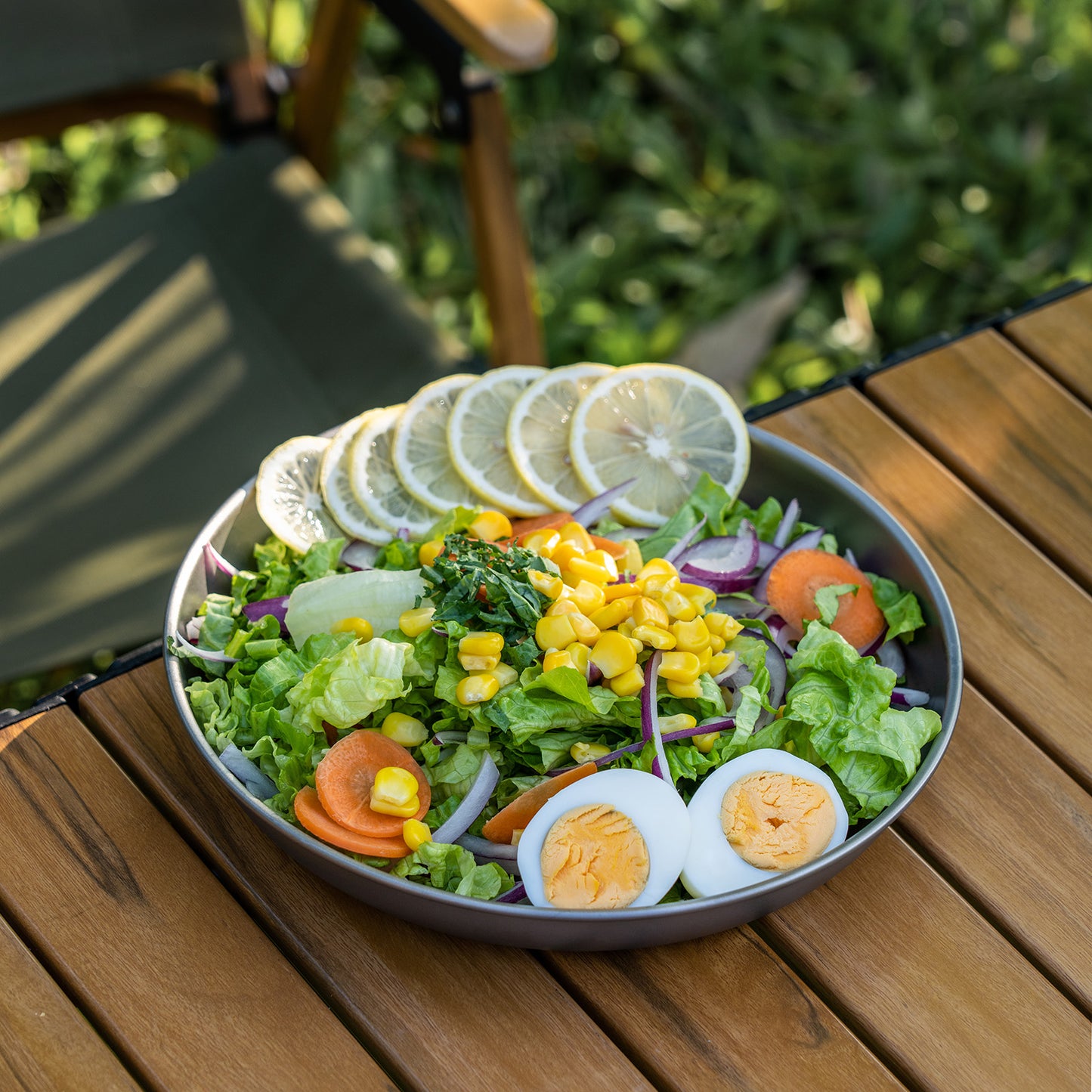 Boundless Voyage Titanium Camping Plate 9" – Ultralight Large Dinner Plate with Mesh Bag for Hiking, Backpacking & Outdoor Dining