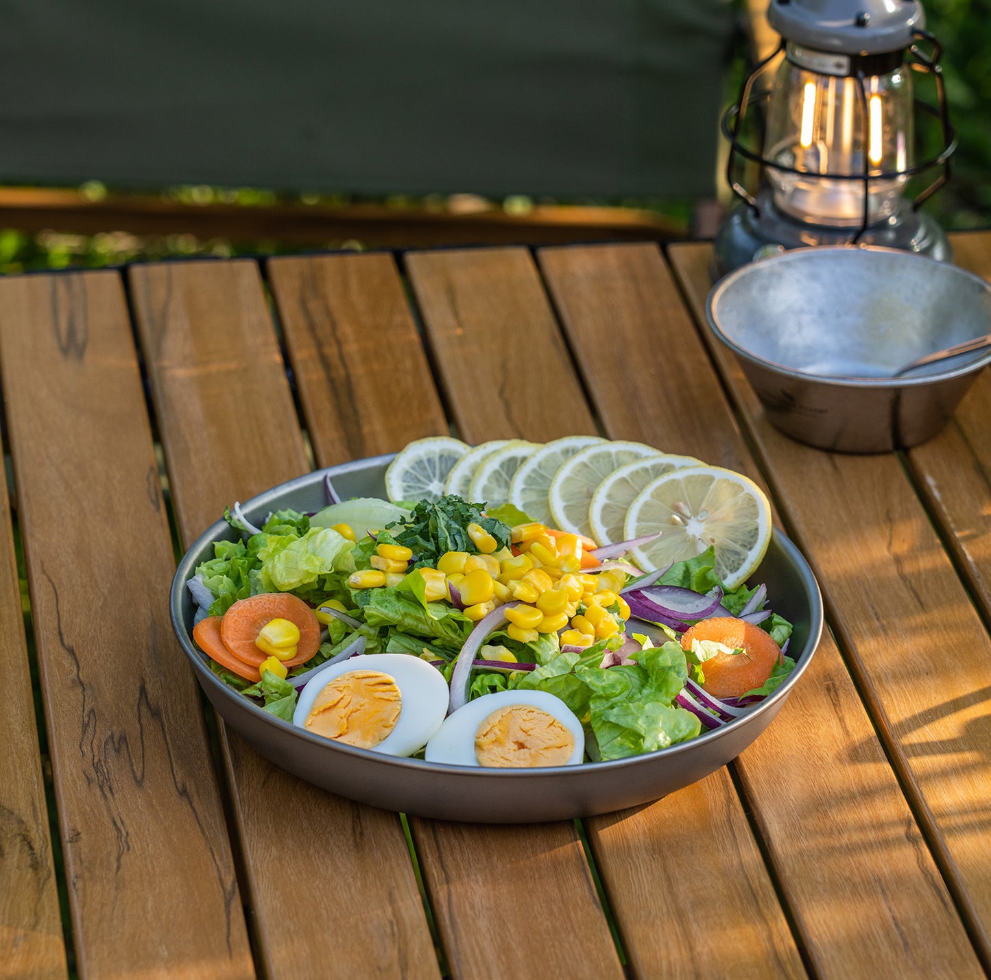 Boundless Voyage Titanium Camping Plate 9" – Ultralight Large Dinner Plate with Mesh Bag for Hiking, Backpacking & Outdoor Dining